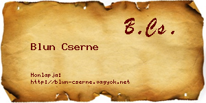 Blun Cserne névjegykártya